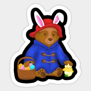 Easter Bunny Paddington Bear Sticker